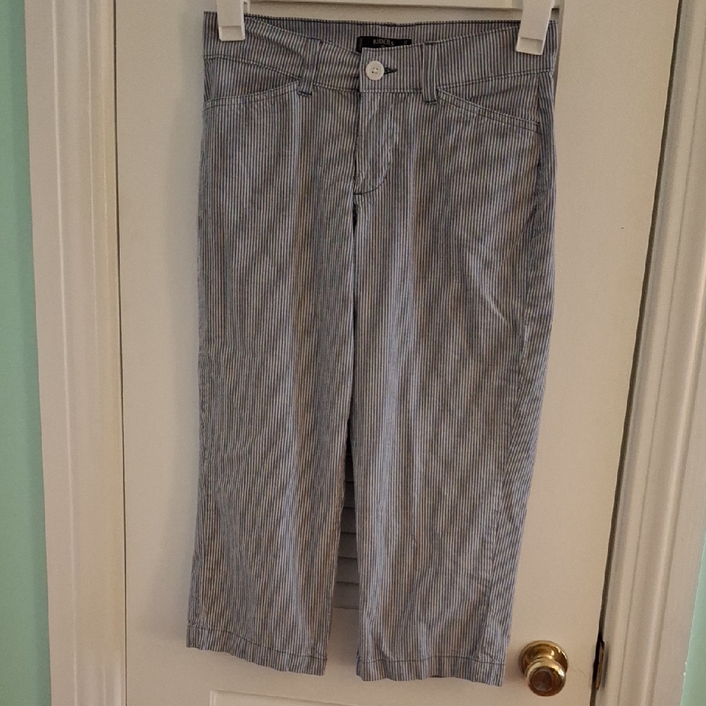 Lee Blue and White Striped Pants